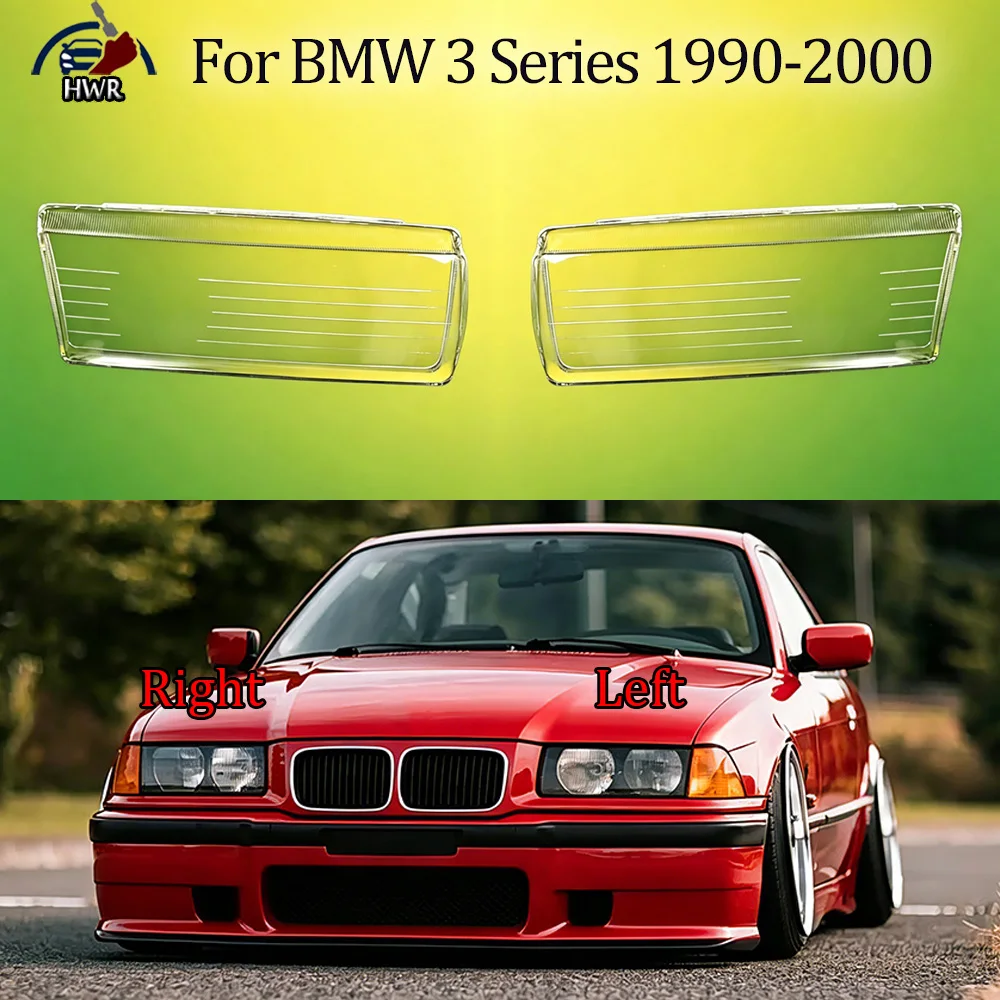 

Headlamp Lamp Shell Headlight Cover Transparent Lampshade Plexiglass Replace Original Lens 1990 -2000 For BMW 3 Series