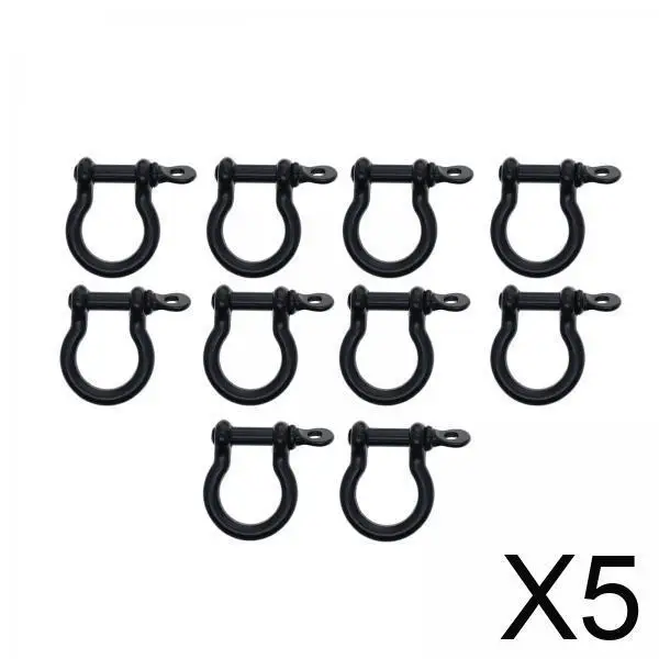

Heavy Duty Horseshoe Buckles Bow Shackle D Shaped Metal Rings for DIY Bag Key Chains Jewelry Connector Craft Supplies