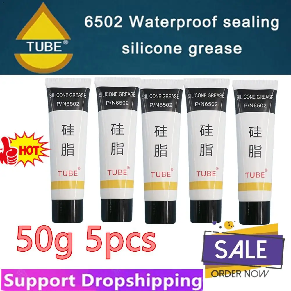 5X 50g Silicone Grease O Lubricant Waterproof Sealing Glue For Aquarium Filter Tank Carbon Valve Equipment Maintenance