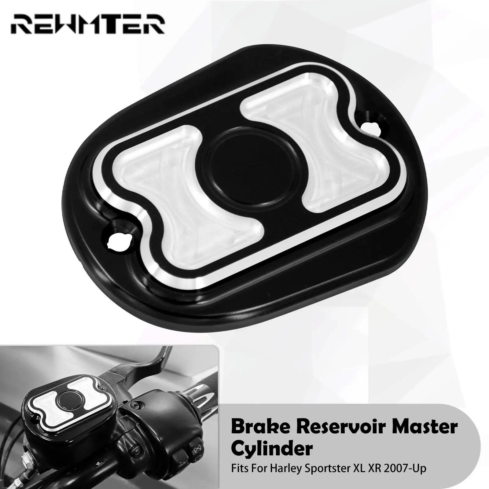 

Motorccyle Front Brake Reservoir Master Cylinder Cover Black For Harley Sportster XL 883L 2005-2014 Iron Seventy Two Roadster