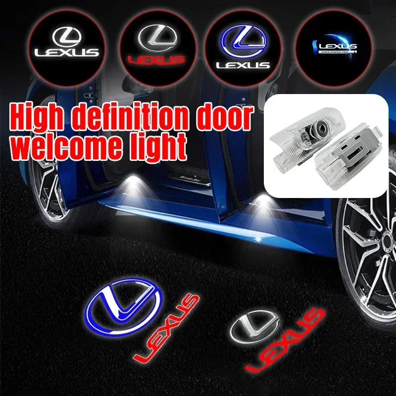 

For Lexus LS350 LS400 LS430 LS460 LS500h LS600h LS Series Car Welcome Logo Door Light Ghost Shadow Courtesy Projector Lamp Accz