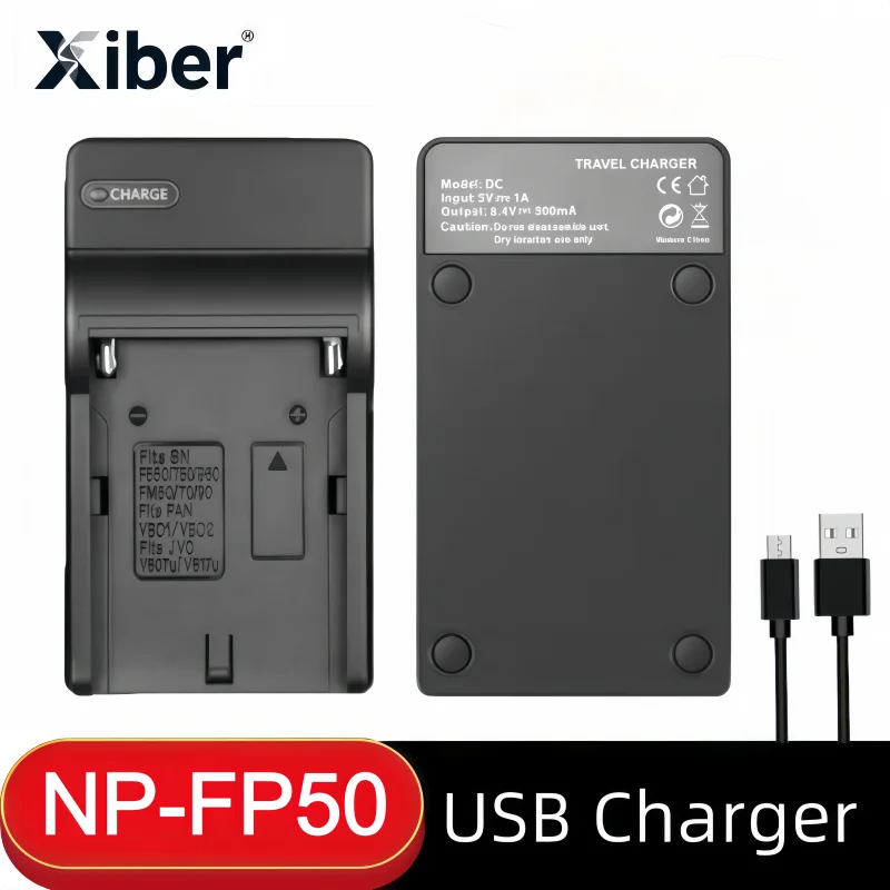 

Xiber NP-FP50 NP FP50 FP70 FP90 Battery Charger For SONY FP30 FP51 HC20 21 22 23 24 26 27 28 30 40 96 SR40 DVD605 805