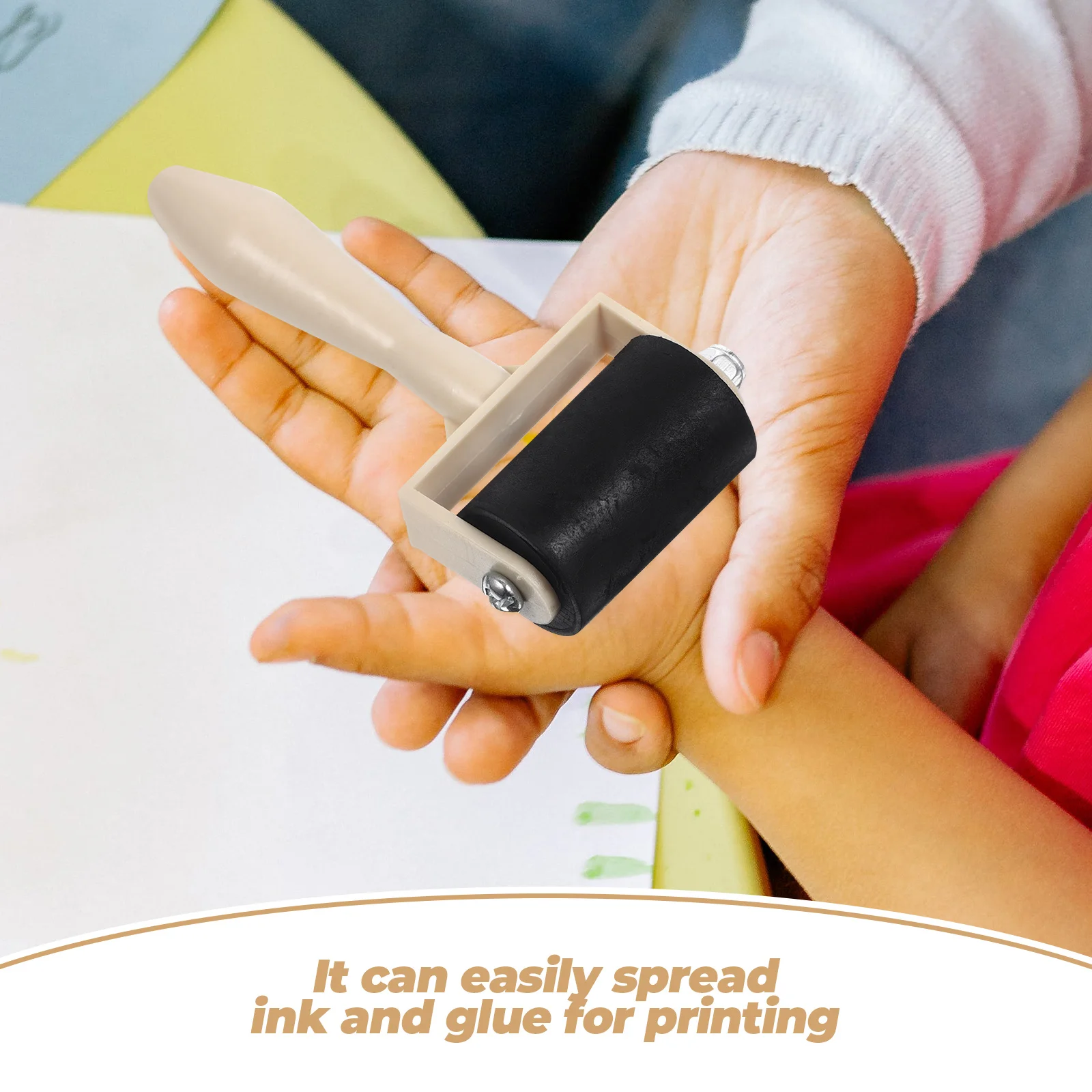 

Black 5 Pcs Stamping Tool Set with Printmaking Roller Plastic for DIY Craft Making Enthusiasts