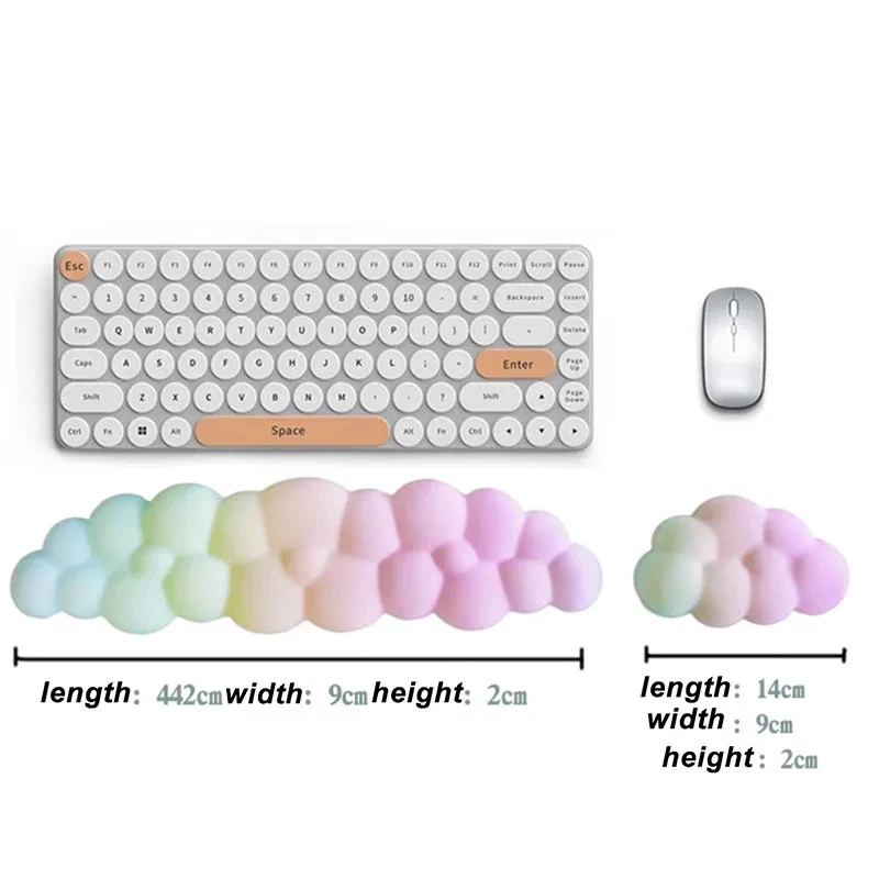 Cloud Keyboard and Mouse Wrist Rest support Ergonomic Memory Foam Non-Slip Base Wrist Support Mouse Pad for Home Office