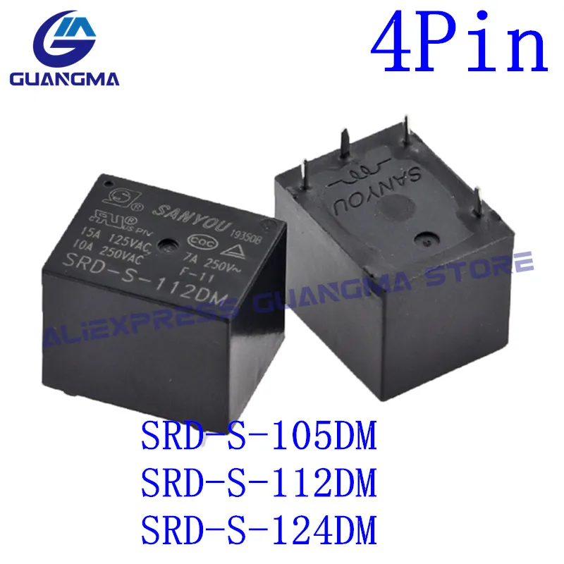 10PCS 100% new Original Relay SRD-S-105D 112D 124D 4Pin 5Pin SRD-S-105DM SRD-S-112DM SRD-S-124DM SRD-S-105D4 SRD-S-112D4 124D4