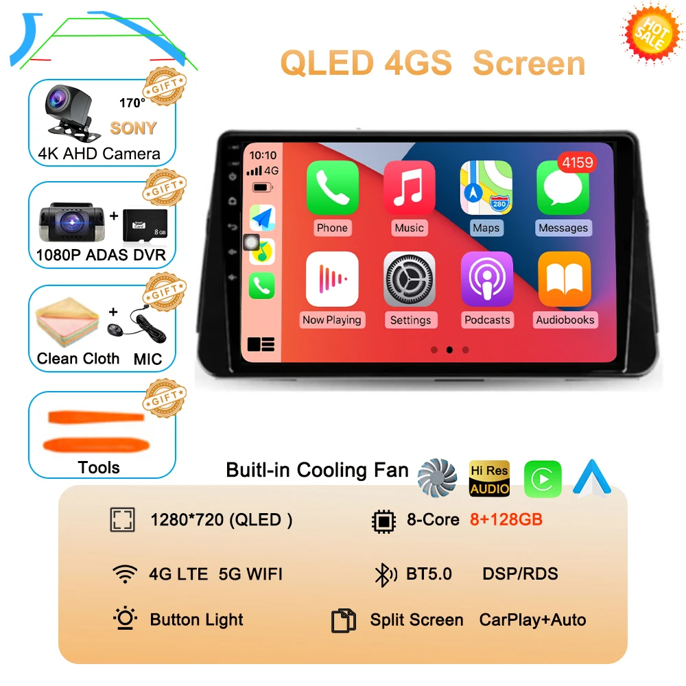 Android 16 Carplay Auto voor Nissan MICRA Kicks P15 2017 2018 2019 2020 2021 autoradio multimediaspeler navigatie stereo