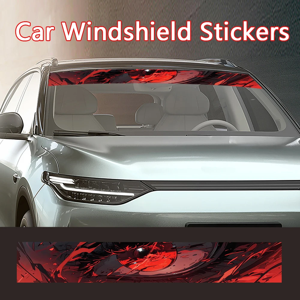 

Узор глаз автомобиля, переднее и заднее лобовое стекло, водонепроницаемые наклейки, солнцезащитный крем, баннер на лобовое стекло, наклейка на окно, автомобильные аксессуары