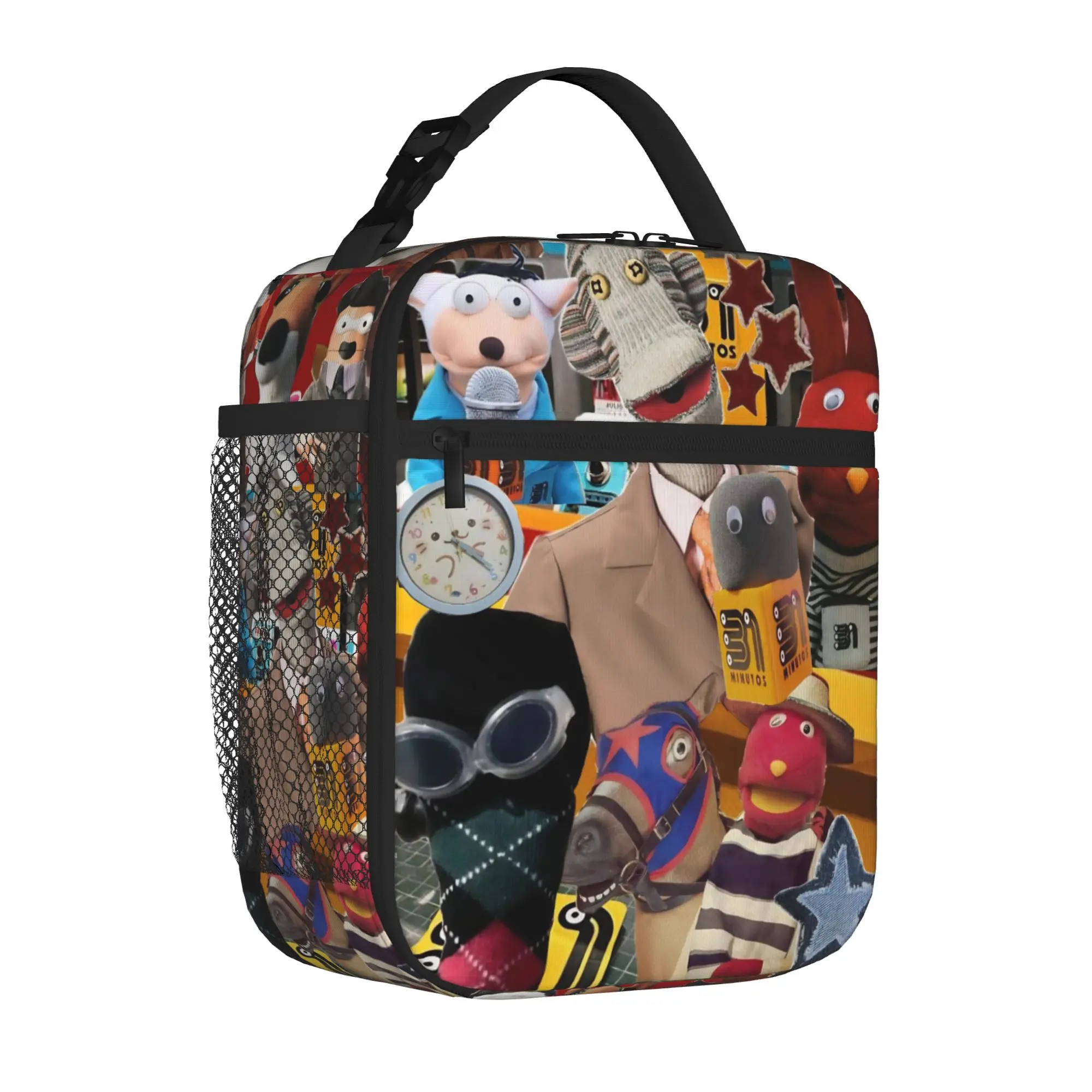31 Juan Carlos Bodoque Rabbit Minutoses Tote Insulated Lunch Bag Cartoon Journalist Carry Food Bags Reusable Thermal Cooler