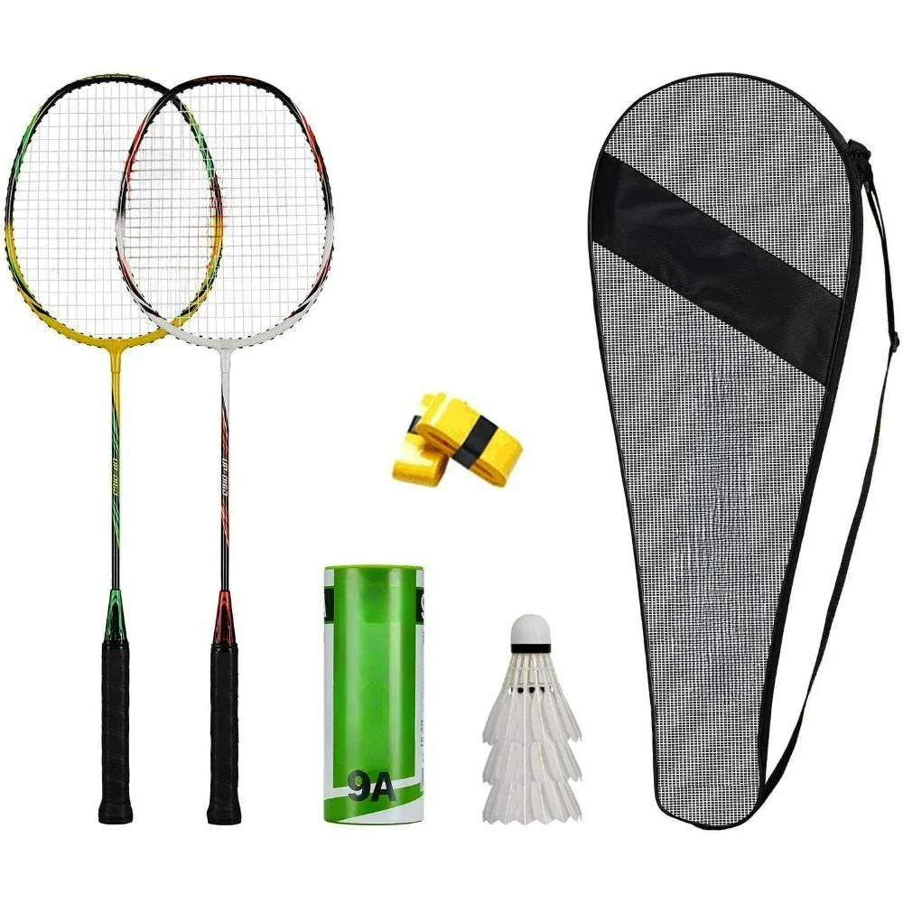 Badminton Set Professional Graphite Badminton Racket Lightweight & high Performance for Sports, Training and Entertainment.