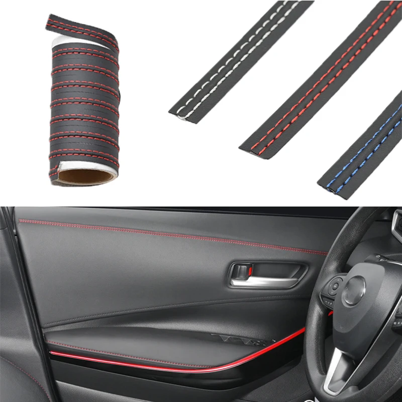 Universal Car DIY Leather Flexible Interior Moulding Trim Strips Car  Decoration Braid Strip Dashboard Sticke Car Accessories