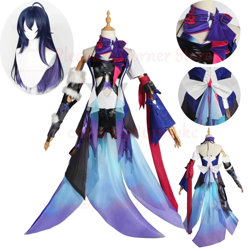 New Game Honkai Start Rail Seele Cosplay Costume Full Set With Accessories Seele Cosplay Wig Outfit Uniform Dress Seele Cosplay