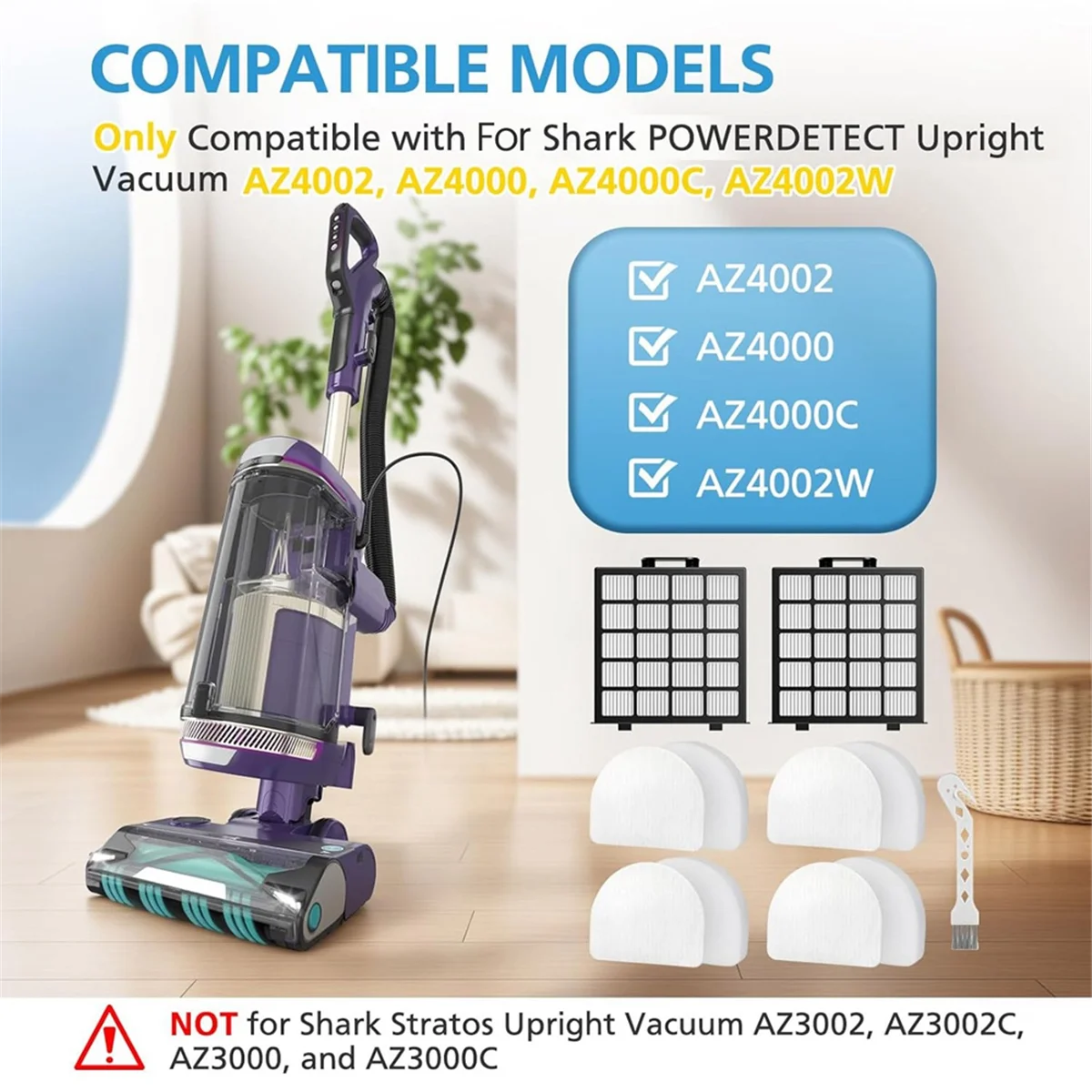 A235X ~ AZ4002 مرشحات بديلة للمكنسة الكهربائية المستقيمة POWERDETECT AZ4002 AZ4000 AZ4000C AZ4002W