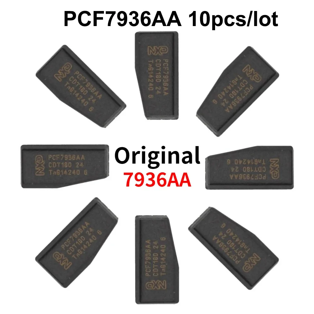 10 sztuk/partia chip kluczyka samochodowego oryginalny Pcf7936aa ID46 układ transpondera PCF7936 odblokuj ID 46 PCF 7936 (update PCF7936AS) Carbon