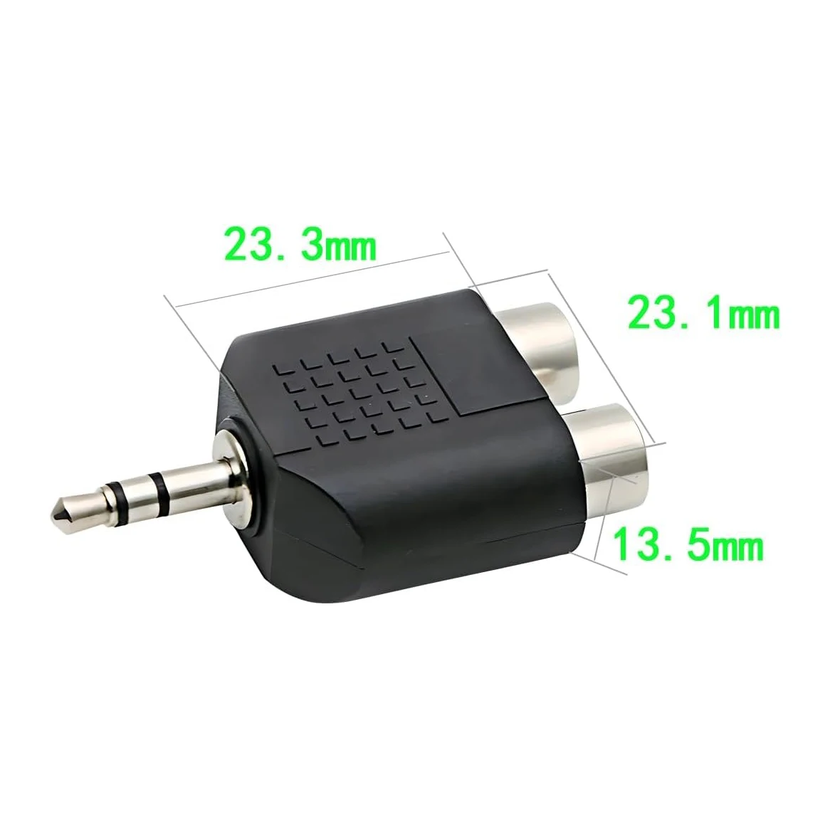 Adattatore audio AUX da 3,5 mm TRS stereo a 2RCA Y Splitter doppio RCA a jack da 3,5 mm per altoparlante amplificatore Mp3 per PC cellulare