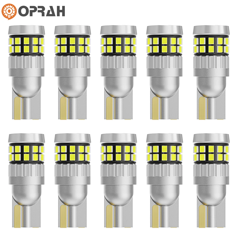 10Pcs Canbus T10 W5W LED Bulbs 2016 30SMD For Car Parking Position Lights Interior Map Dome Lights White 6000k Auto Lamp 12V 24V