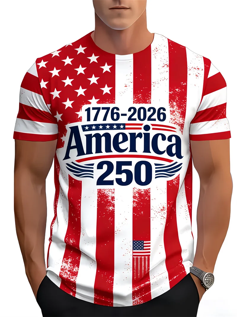 Custom USA Patriotic Inspired T-shirt Men Women God Bless The USA American Flag Print 4th Of July Streetwear Men Clothing view 2