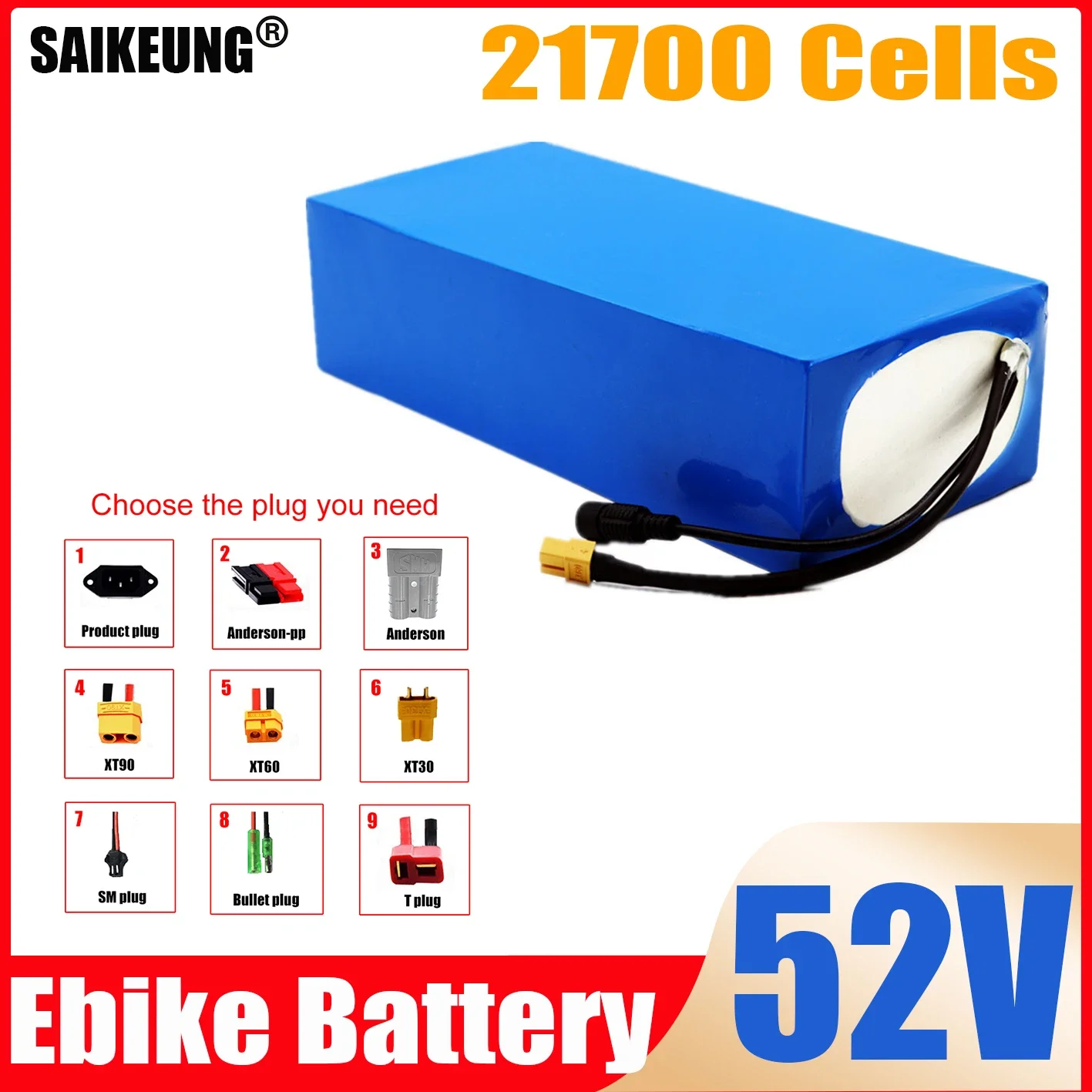 52v Bateria 30ah 20ah 25 50 15ah 60ah Bafang Motor 3000w Electric Bike Scooter Motorcycle Wheelchair 21700 Lithium Battery Pack