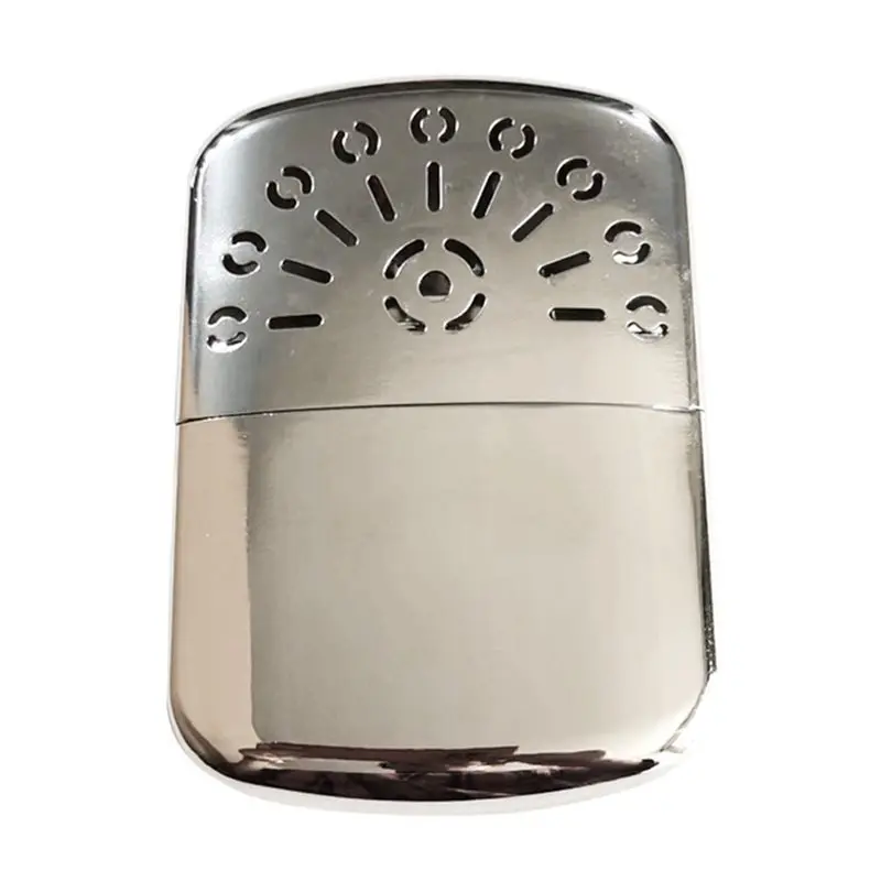 For Fishing Camping Hiking Winter Outdoor Portable Metal Hand Warmer With Pouch Mini Pocket Warm