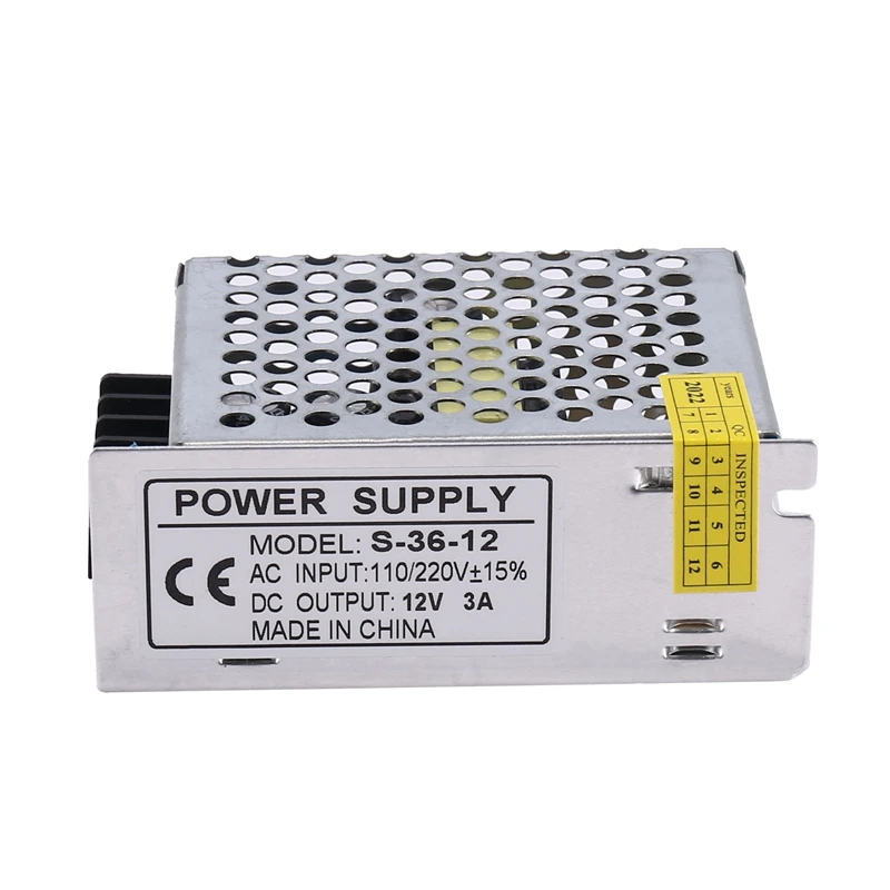 1 Stück DC 12 V 3 A 36 W Schaltnetzteil Transformator AC 110 V/220 V auf DC 12 V Schaltadapter
