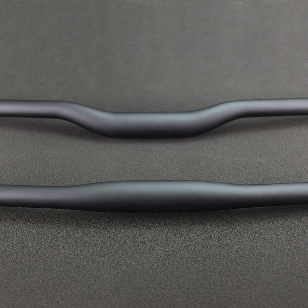 Kierownica roweru górskiego w całości z włókna węglowego, kierownica płaska/literowa, bez logo, średnica: 31,8 mm, długość: 580-740 mm, czarny matowy acc