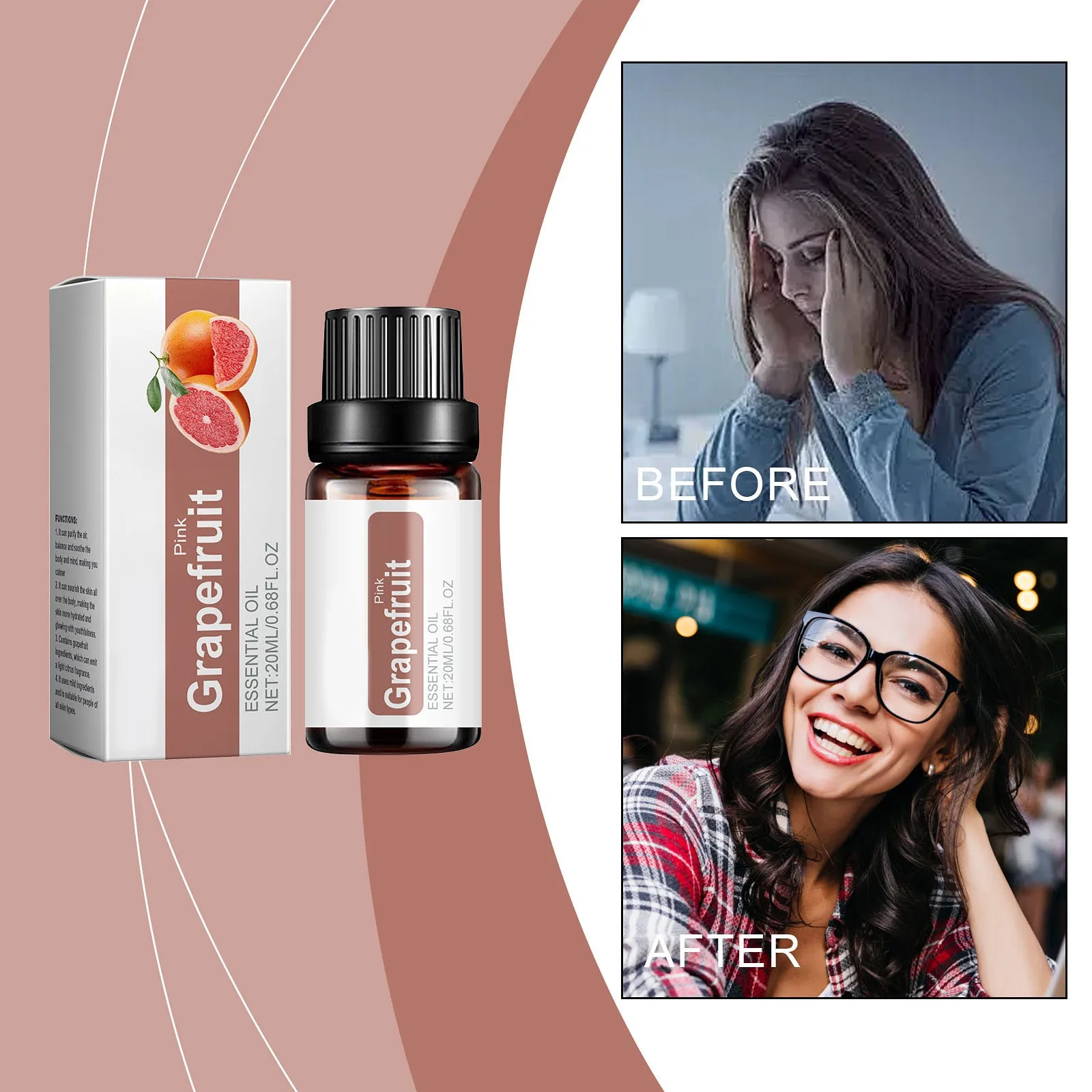 

Grapefruit Oil， Many Benefits--From Clearing Skin To Rejuvenating Dull Hair 20ml