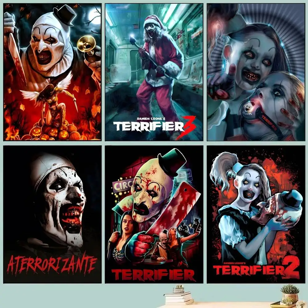MOVIE Art the C-clownS Posters Self Adhesive Waterproof Ideal For Living Room Bedroom Bar Decoration