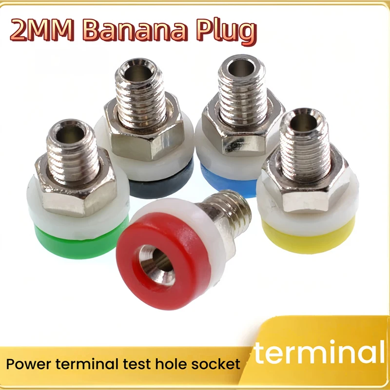 

40pcs 2mm Pure Copper Banana Jack Socket for Electrical Test Connector Terminal