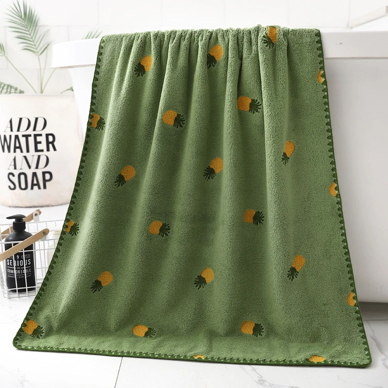 

Avocado Green Bath Towel Coral Fleece Super Soft Material Water Absorption Bathroom towels beach towel spa birthday present Towe