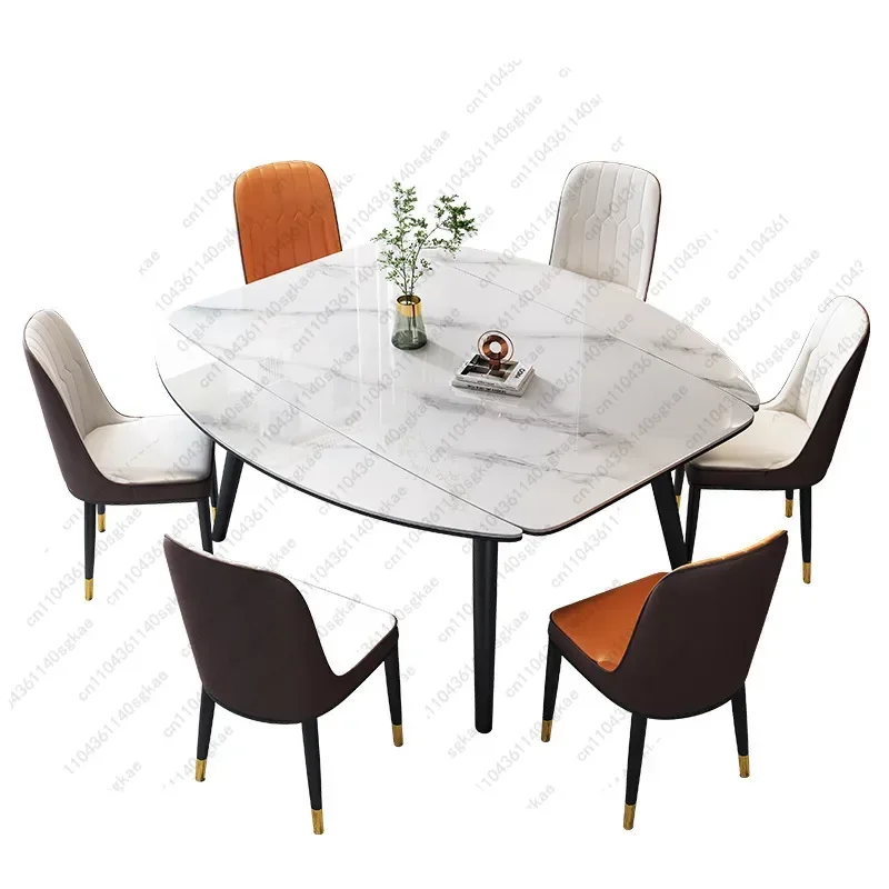 Kitchen Dining Table Luxury Sedentary Rectangular Elegant Tables Multifunction Home Furniture Marble Muebles Restaurant Oval
