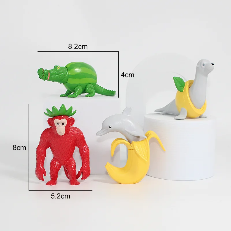 

Funny Tung Tralalerotralala Sahur Tralala Scene linkage Fruit Strawberry pineapple Shark Abstract Figures Ornaments Car Decor
