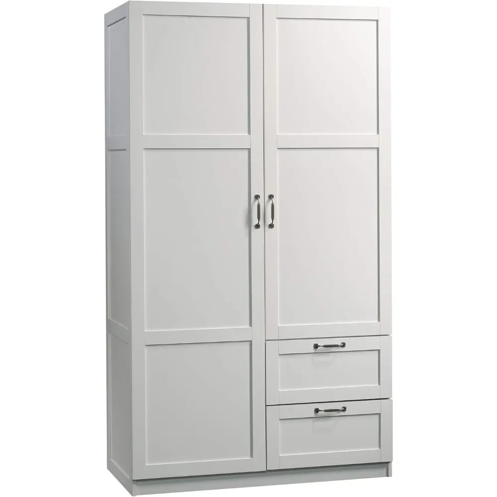 Armario de despensa de almacenamiento/armario de almacenamiento varios, L: 40,0" X L: 19,45" X H: 71,1", blanco suave