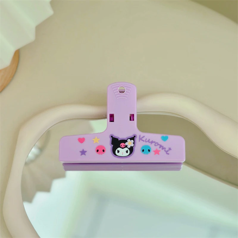 Sanrios Hellokittys Kuromi Magnetic Memo Clip for Paper Notes Book Clip Holder for Bills Stationery Supplies for Office School