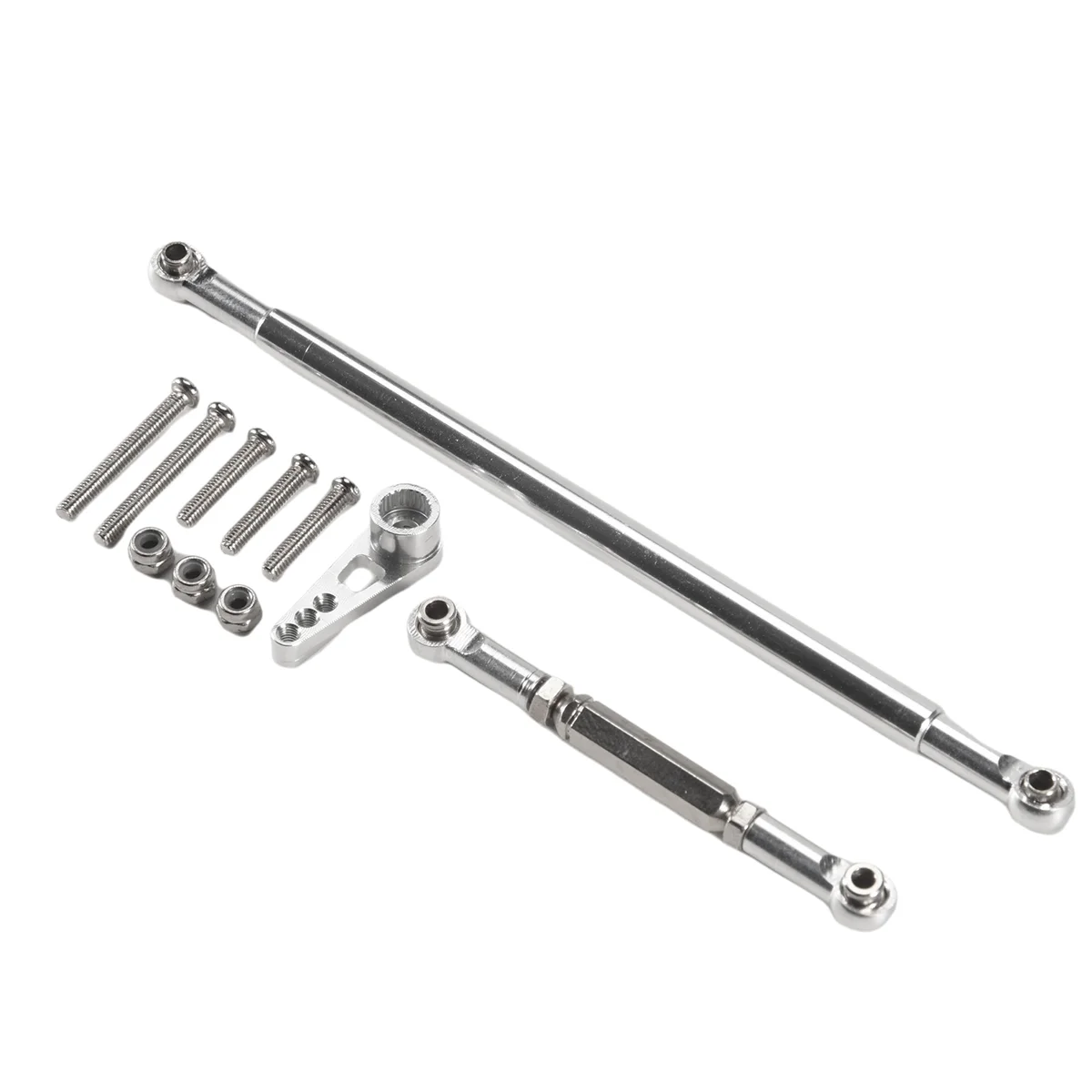 

Metal Steering Pull Rod Servo Link Rod 1/12 RC Car Accessories,Silver
