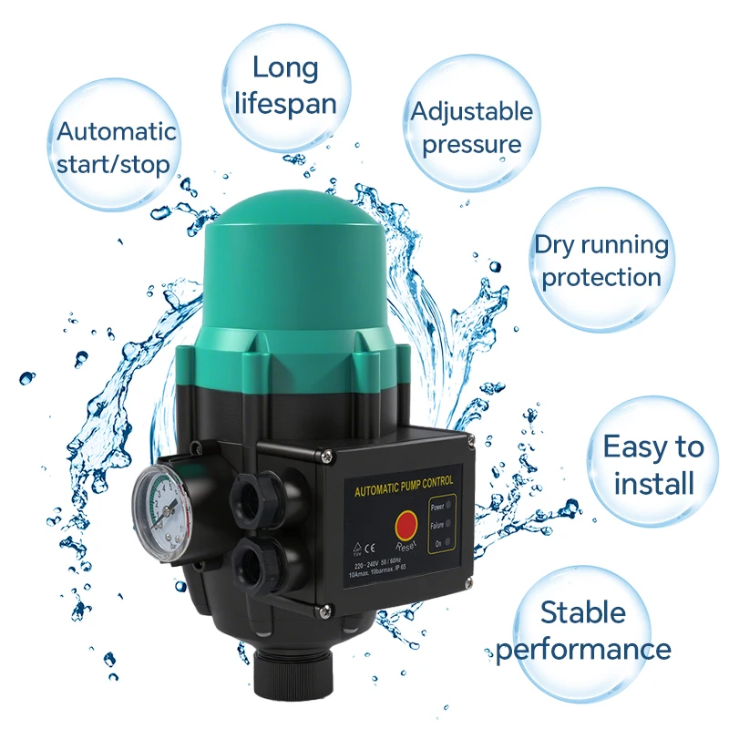 

Интеллектуальный электронный автоматический контроллер давления воды, переключатель IP65, 110-240 В, 10 бар, оптовая настройка производителя