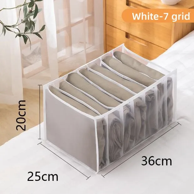 Jeans Storage Box Leggings Organizer Cabinet Trousers Box Wardrobe Storage Organizer BoxFoldable Without Cover