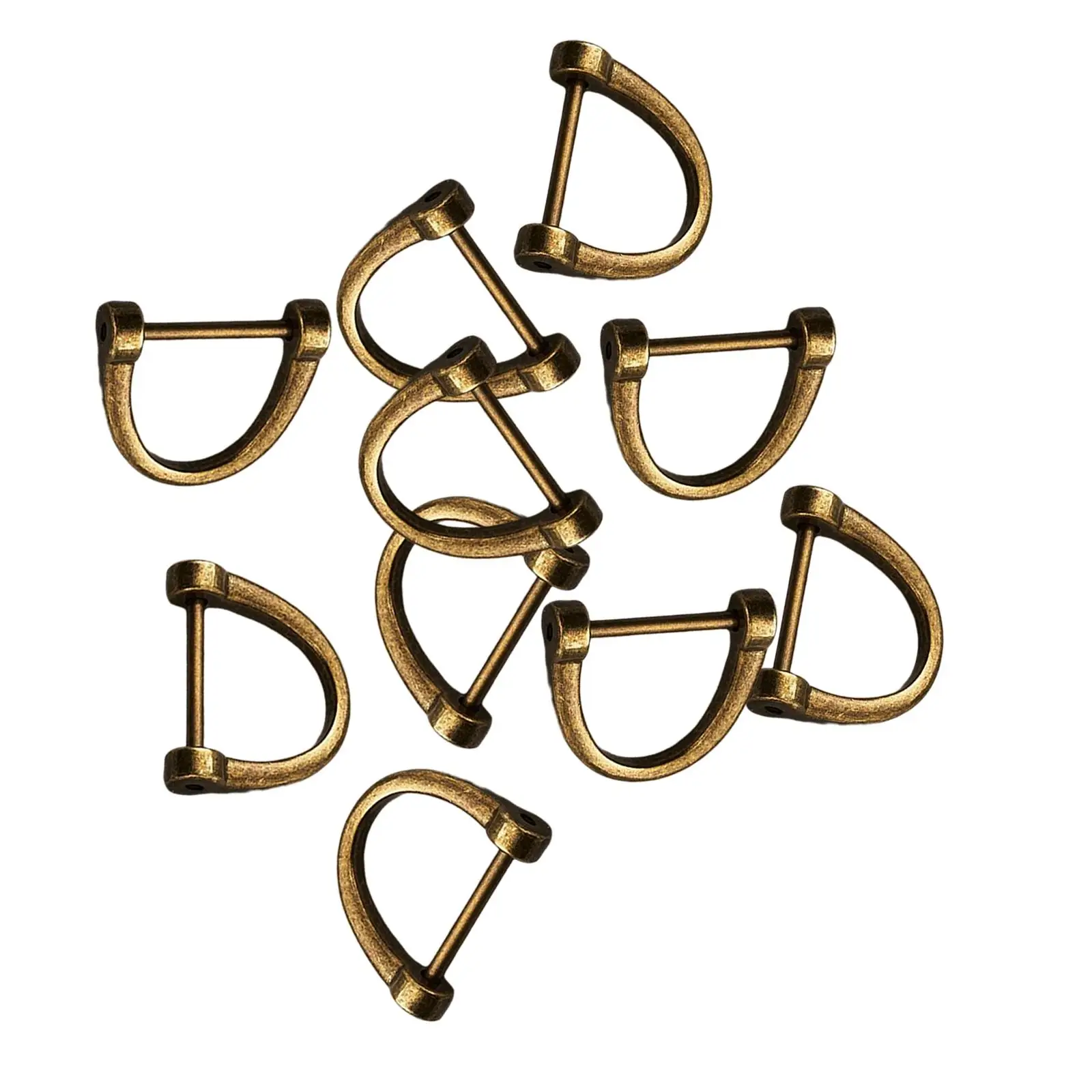 5 x 10Pcs D Rings Handmade Hoop Metal Buckles for DIY Collar