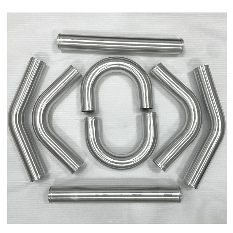 Aluminum Alloy Intake Tube OD 51/57/63/70/76MM Intercooler Pipe Air Tube 0 45 90Degrees 500mm Long for Auto Car for VW