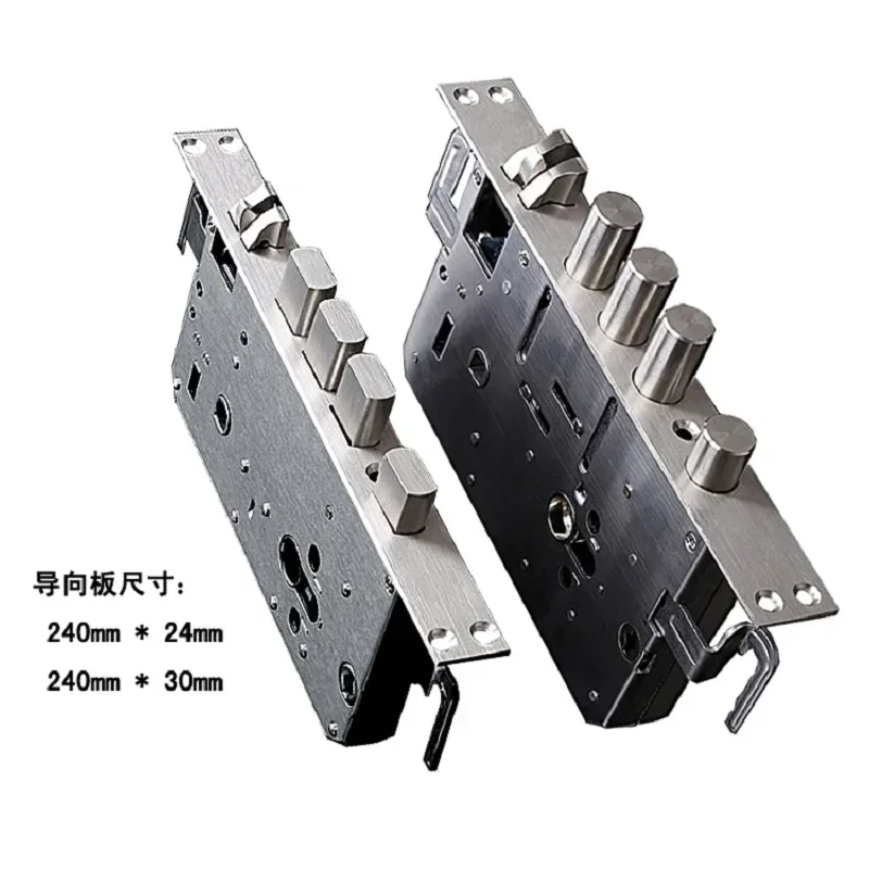 Smart Fingerprint Lock Body Security Door 24*240 Double Active Double Fast 250×260 Single Hole 280 Round Universal