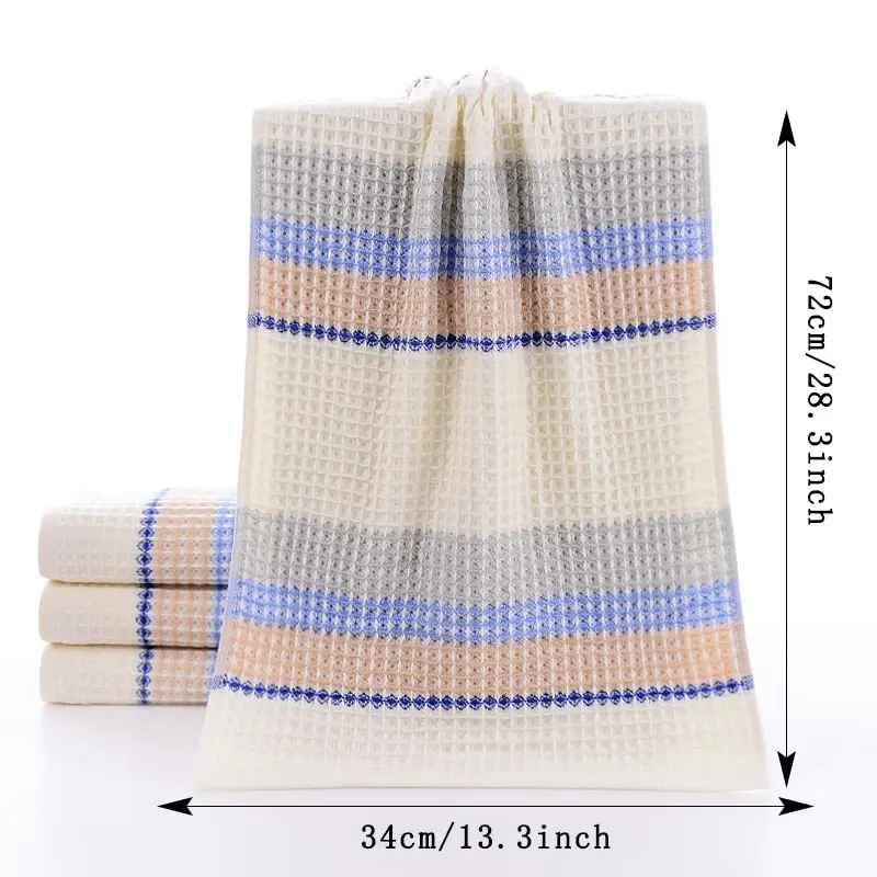 Waffle Gauze Towel Pure Cotton Small Square Towel Soft and Absorbent Square Adult Facial Wash Children\'s Small Towel