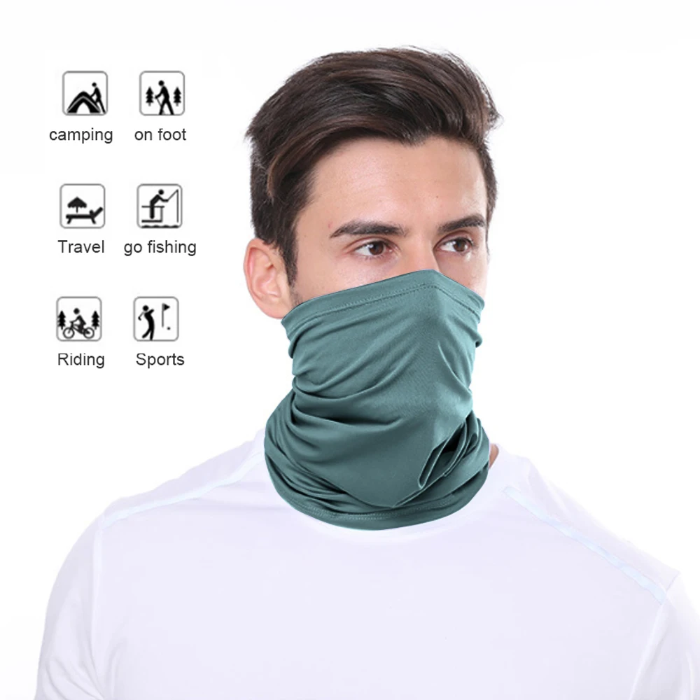 Silk Scarf Unisex Magic Scarf Outdoor Sports Bicycle Headband Bike Cycling Balaclava Neck Tube Warmer Riding Bandanas Face Mask