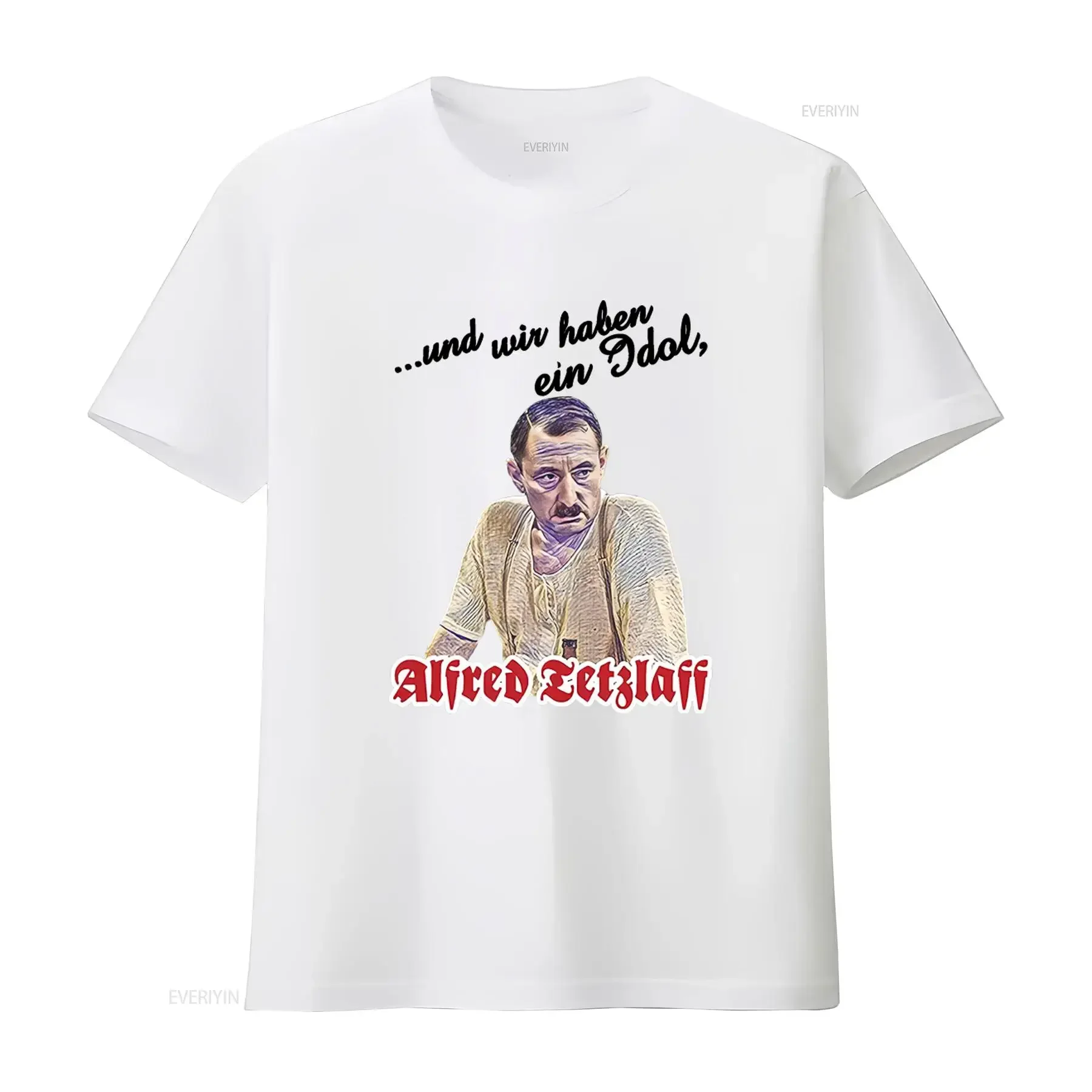 Idol Alfred Tetzlaff Modell Kult-TV-Serie Heinz Schubert DDR T-Shirt Retro-Design Einzigartiger Druck 35571 Vintage Washed Unisex