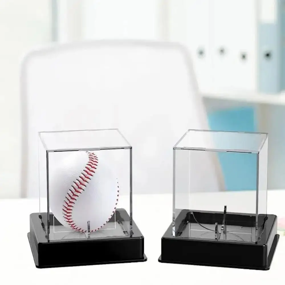 Durable Acrylic Baseball Box UV Protection Dustproof Baseball Display Case Clear Holder Box Storage Box Baseball Golf Tennis
