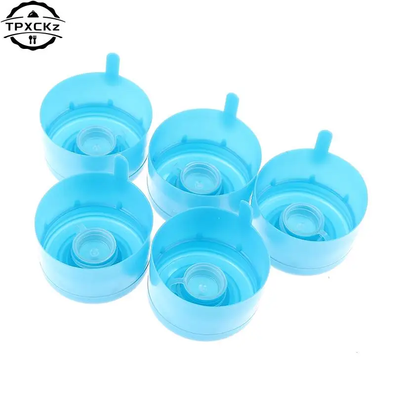 5Pcs 3/5 Gallon Anti  Peel Off Tops Water Bottle Snap On Lids Non Spill Reusable Replacemet Water Bottle Caps