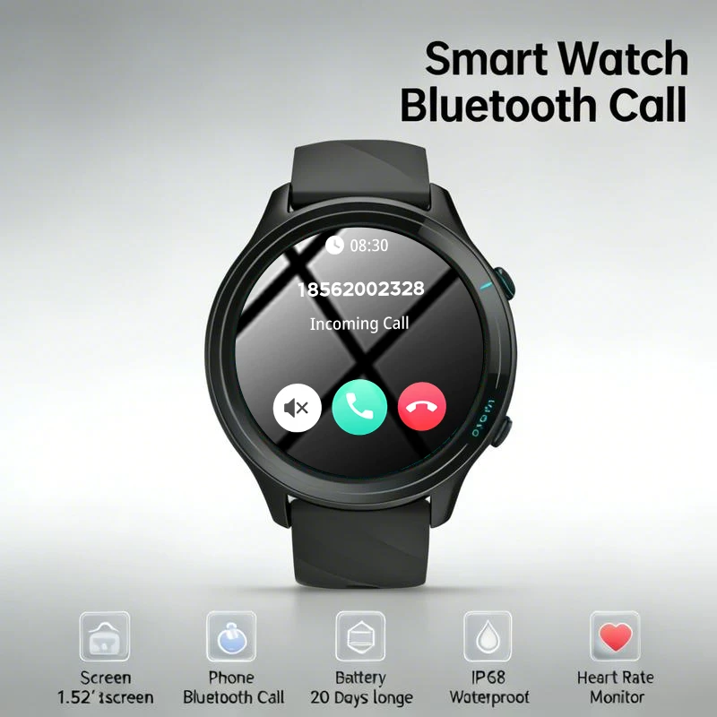 

Смарт-часы 2026 с Bluetooth-вызовами, мониторингом здоровья, 20 днями автономной работы, водонепроницаемостью IP68, GPS, для Android и iOS
