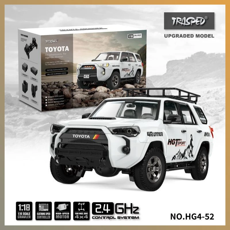 HG RC Cars HG4-52 Toyota Super 1/18 High Simulation 4WD Electric Model Remote Controlled Car Toy Children's Christmas Gift