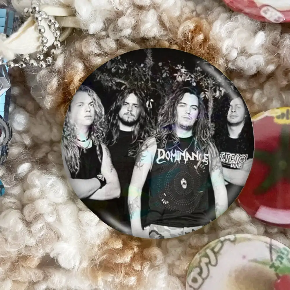 Sepulturas Rock Band Badge On Backpack Accessories Manga Icons Pins Round Cartoon Brooches For Clothes Bag Decor Gifts view 6