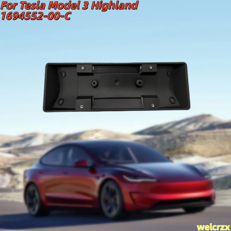Front License Plate For Tesla Model 3 Highland 1694552 New License Plate Trim Plate 1694552-00-C Auto Parts Direct Replacement
