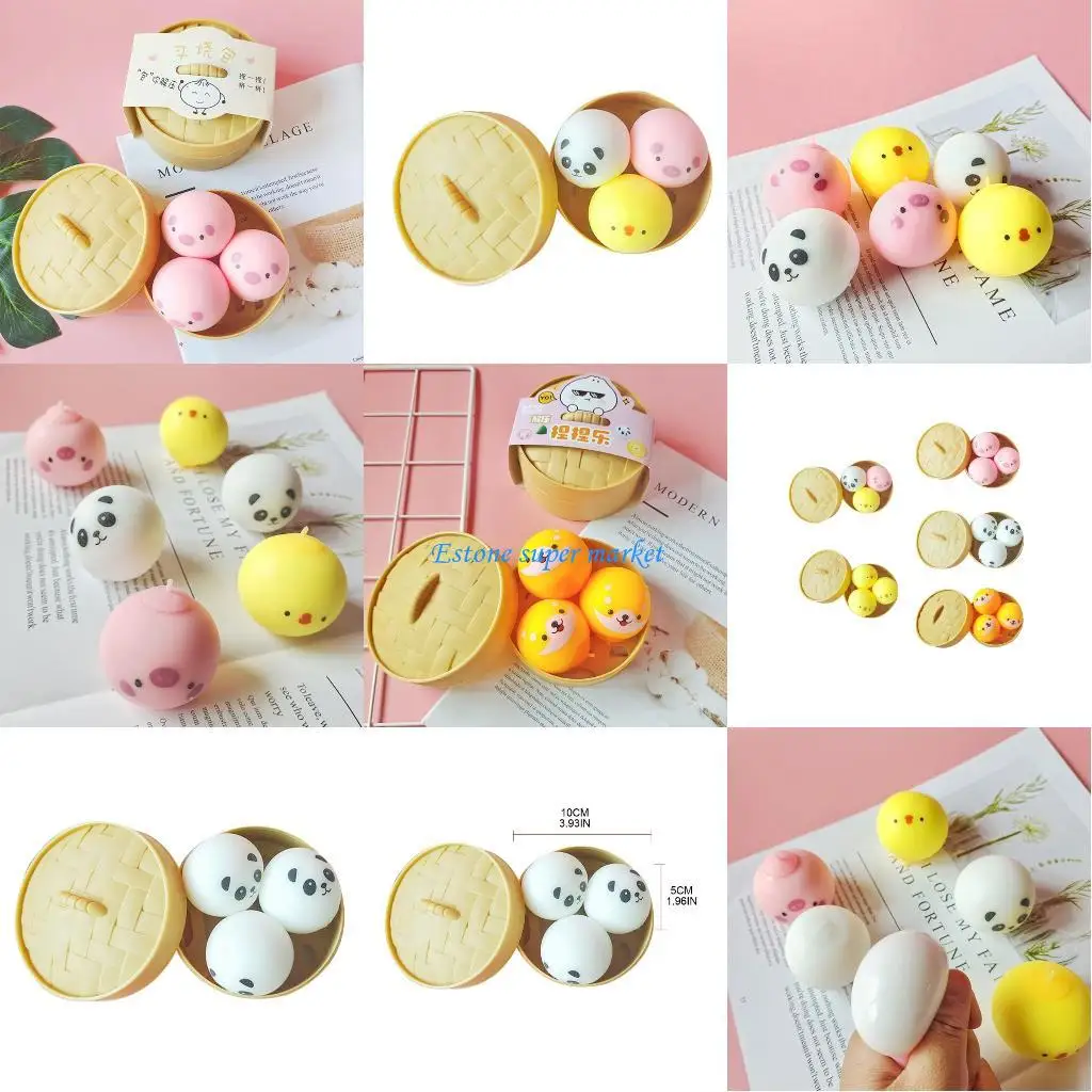 090B そわそわおもちゃストレスリリーフボールノベルティおもちゃキッチンモデル自閉症用蒸しパンのおもちゃ