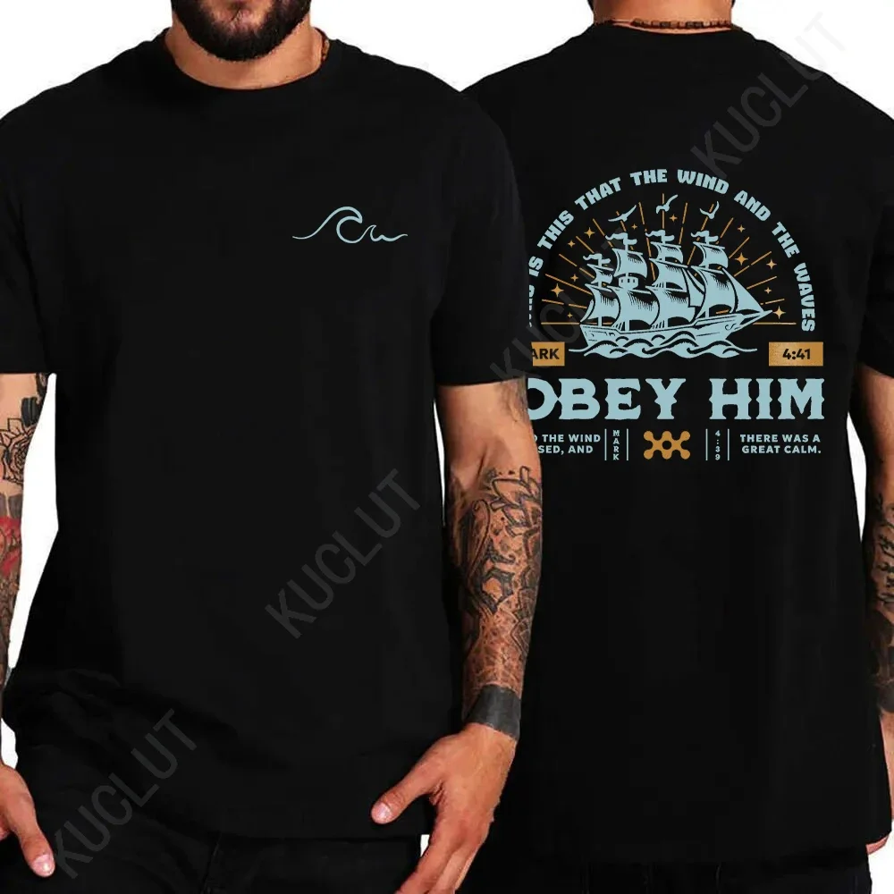 Mens Christian Shirt Christianity Gift for Him Bible Verse Tees Christian Clothing TShirt Religious Faithful Dad Religious Tops