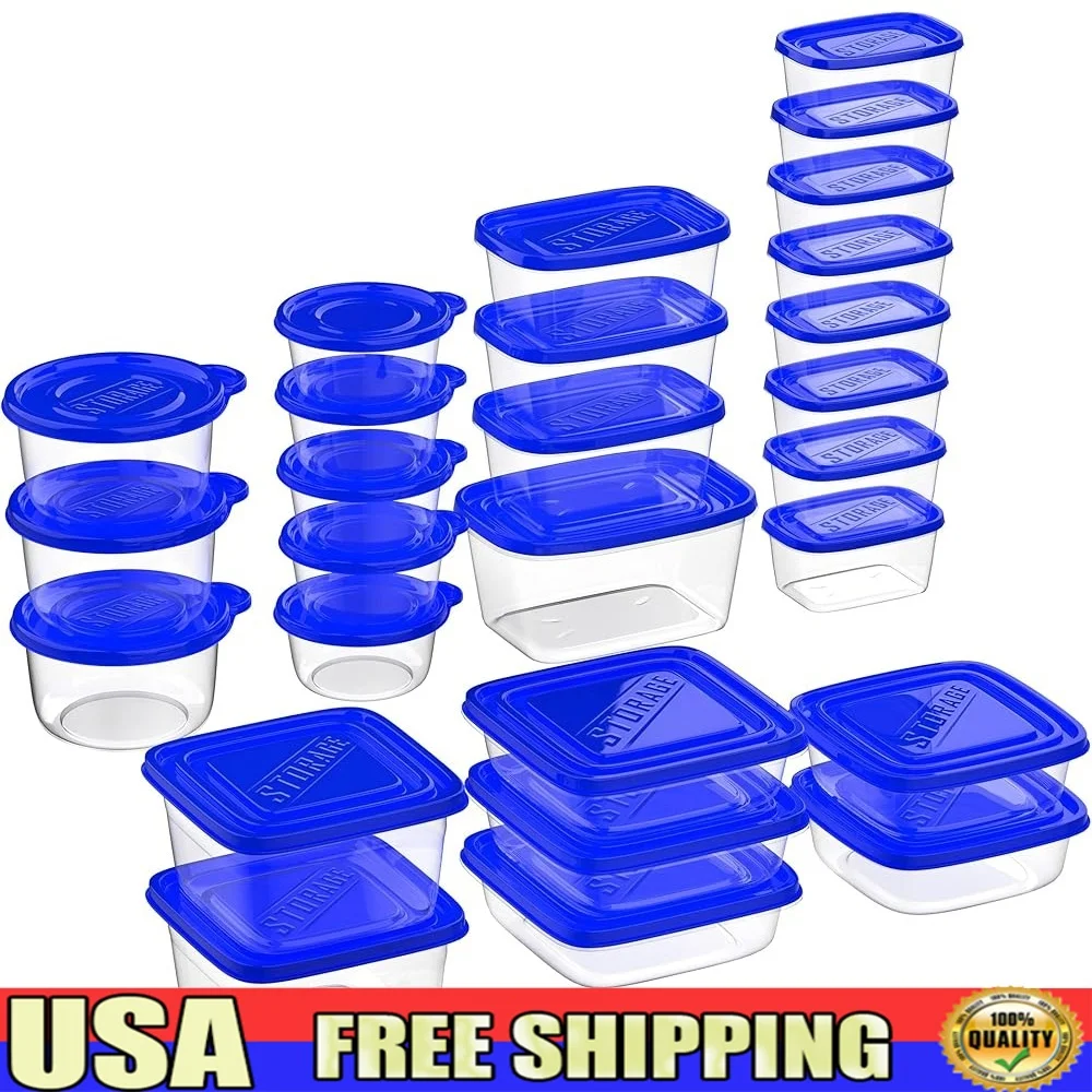 

54-Piece Food Storage Containers Set BPA-Free Microwave Freezer Safe Stain-Resistant Nesting Design Kitchen Organization